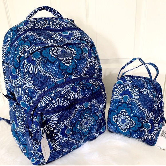 Vera Bradley Bags Vera Bradley Essential Backpack Lunchbox Blue Set